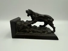 1 Vintage Art Deco L.V. Aronson Hunting Dog Bookend (as is)￼