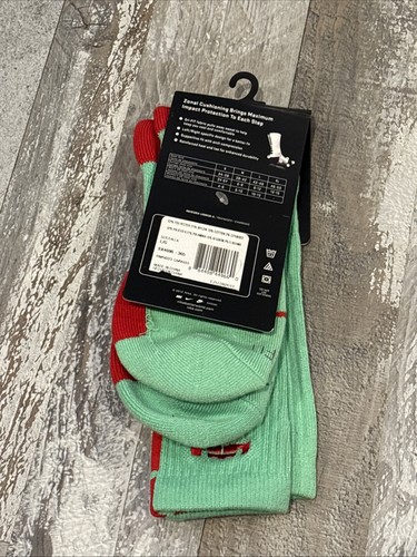 NIKE LEBRON ELITE CREW SOCKS SZ LARGE 8-12 CHRISTMAS DAY DRI-FIT GREEN RED RARE - Picture 4 of 7
