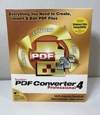Nuance Scansoft PDF Converter Professional 4 PC Software Brand New in Big Box
