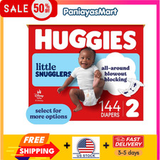 Huggies Little Snugglers Fragrance Free Baby Diapers, Size 2 12-18 lbs , 144 Co
