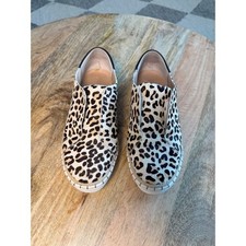 J/Slides Leopard Print leather slip on Women's shoes