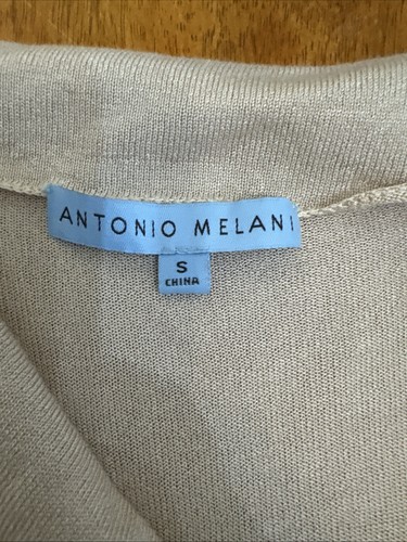 Antonio Melani Blouse Top Womans Small Beige Sleeveless Scoop Neck Pullover - Picture 3 of 9