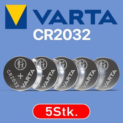 5 x Varta CR2032 CR-2032 Frische Batterien Knopfzellen Markenqualität MHD 2034