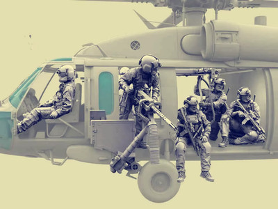1:35 Resin Helicopter Crew set 7 Figuren 3D Hubschrauber HH-60G Pave Hawk #01