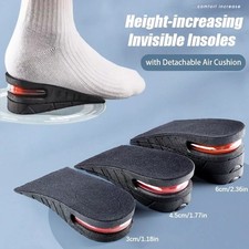 Men Women Invisible Height Increase Insoles Heel Lift Taller Shoe Inserts Pad US