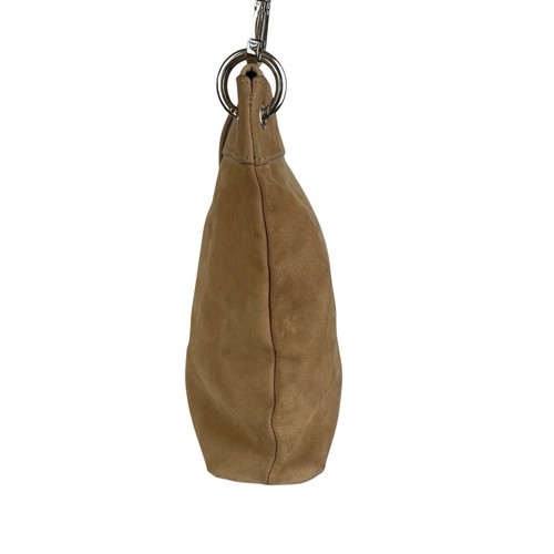 ZIMMERMANN Tan Bag Oversized Clutch Suede Leather Wrist Strap Internal Pockets - Picture 7 of 24