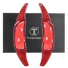 T CARBON Schaltwippen ROT f&uuml;r Mercedes Benz GLC 43 GLC63 X253 C253 AMG 17-23