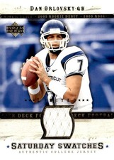 DAN ORLOVSKY 2005 UD ROOKIE DEBUT LIMITED GAME-USED JERSEY LIONS UCONN HUSKIES 
