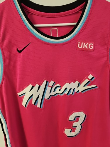 Maglia Nike Miami Heat Dwayne Wade Swingman Sunset Vice City Edition NBA taglia 48 - Foto 2 di 11