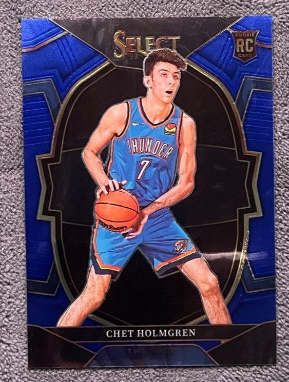 22-23 Panini Select #83 Chet Holmgren Concourse Blue Prizm RC OKC Thunder