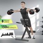 PORIYA Roman Chair Foldable Steel Hyperextension Bench For Home Gym Core Workout