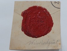 1800'S WAX SEAL COAT OF ARMS HOUSE OF WINDISCH-GRAETZ SLOVENE-AUSTRIAN NOBILITY