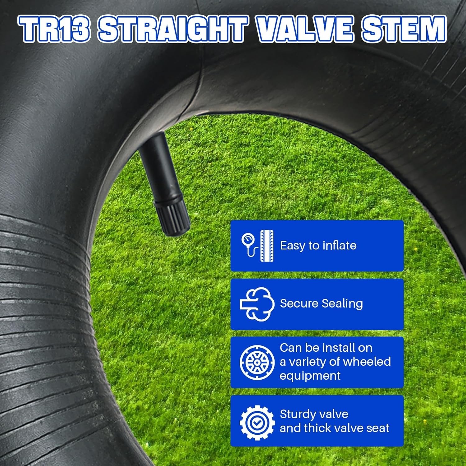 DASBET 2 Pack 15x6.00-6" Inner Tubes with TR-13 Straight Valve Stem |... 