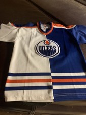 Vintage Maska CCM Edmonton Oilers Blank Jersey Youth L/XL Split Color