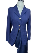 Ladies Blue Side Saddle Riding Habit