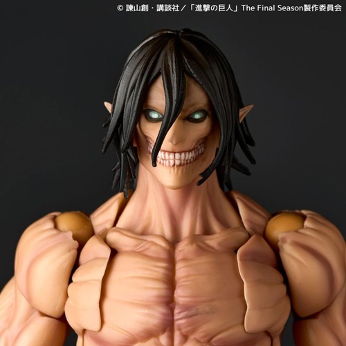 Revoltech Amazing Yamaguchi Attack on Titan Eren Yeager Figura Kaiyodo Nuovo - Foto 15 di 16