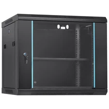 9U Wall Mount Network Server Rack Cabinet Enclosure 15.5'' Deep Door Lock