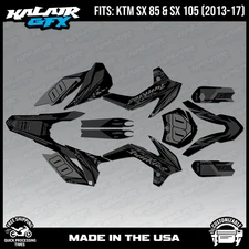 Graphics Kit for KTM 85SX 105SX SX85 SX105 (2013-2017) Rugged Series - Smoke