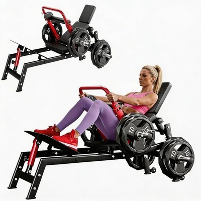 Heavy Duty 900LBS Hip Thrust Machine - Plate Loaded Glute Builder for Home Gyms.