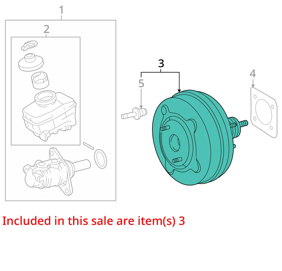2013 Lexus GS350 Power Brake Booster OEM 62K Miles - LKQ432828203 - Image 4 of 4