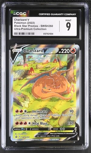 CGC 9 MINT Charizard V SWSH260 Black Star PROMO Ultra Premium UPC Pokemon