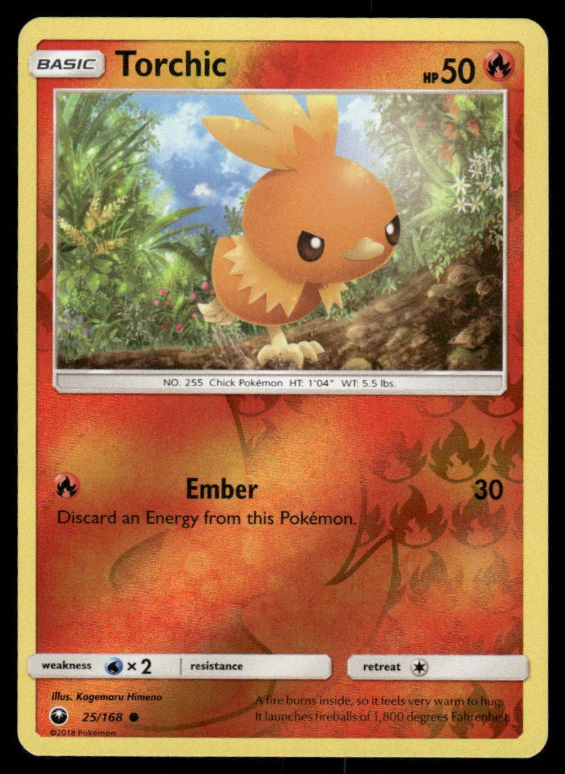 2018 Pokemon Torchic Common Celestial Storm 25/168 Reverse Holo DMG