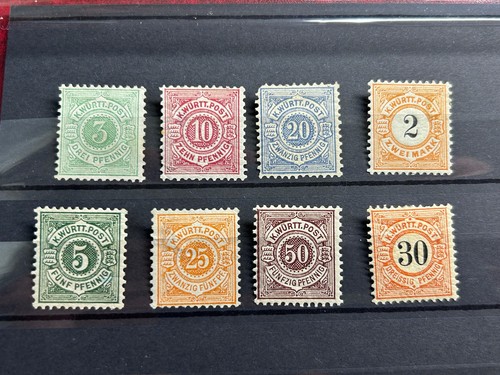 Württemberg Lot an ungebrauchten Briefmarken .