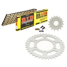TSR125 Chain and Sprocket Kit DID 428D Gold Suzuki TSR125 1991