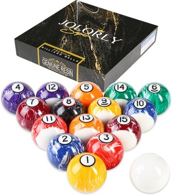 Billiard Balls 2-1/4''-Inch Regulation Size Billiards Pool Balls Set 16 Balls Set