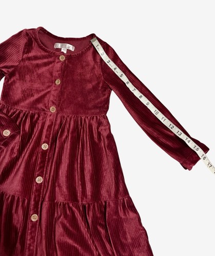 Biscotti Long Sleeve Dress for Girls Size 4T Red Color - Picture 4 of 7