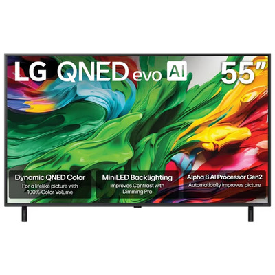 LG 55 inch Class QNED85A Series 4K evo AI 120Hz MiniLED Smart TV webOS 25 (2025)