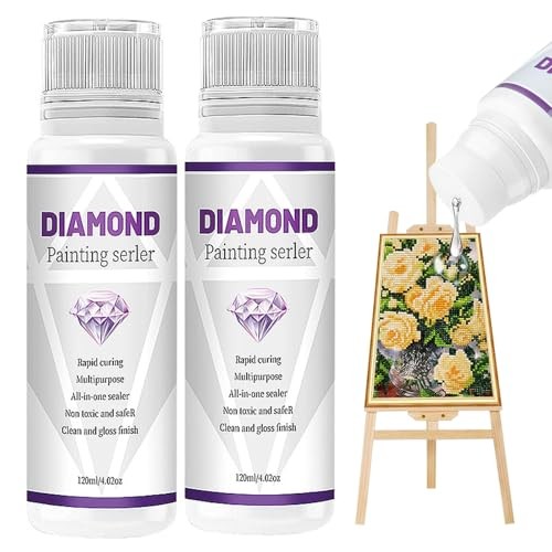 Scellant peinture diamant pour encadrer et suspendre vos puzzles d'art au salon