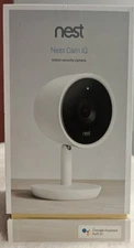 Nest Cam IQ Indoor Security Smart HD 1080P Camera NC3100US, White, NEW Open Box