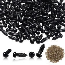 Sicherheitsaugen 50 Stück 6mm schwarz Kunststoff Knopfaugen Amigurumi Plüschtier