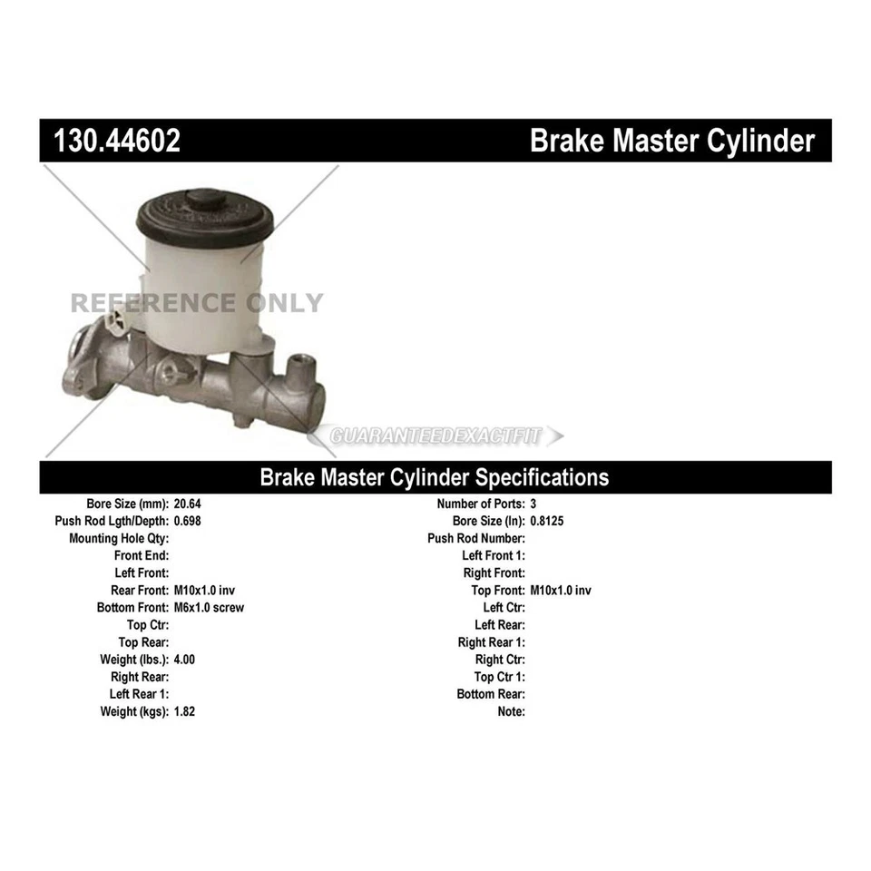 Cilindro maestro de freno centrado TCP para Toyota Tercel Corolla Foto 3 de 3