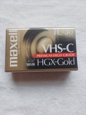 Maxell VHS-C TC-30 HGX-Gold Camcorder Blank Tape Premium High Grade Sealed