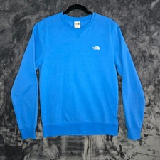 The North Face Men's Heritage Patch Crew Sweatshirt Blue Small Preppy Classic