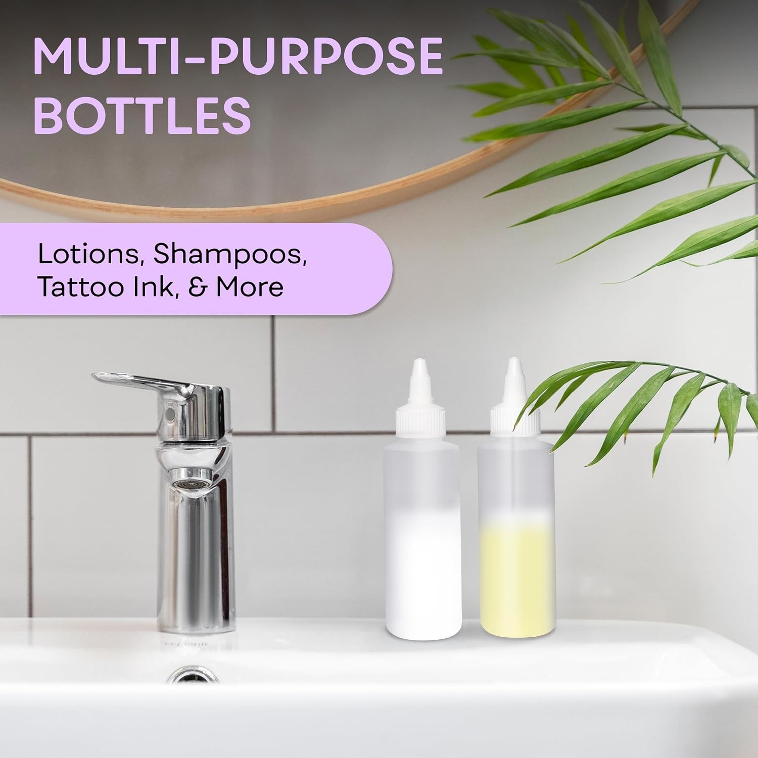 Twist Top Applicator Bottles, Squeeze 2 OZ Empty Plastic Bottles ...