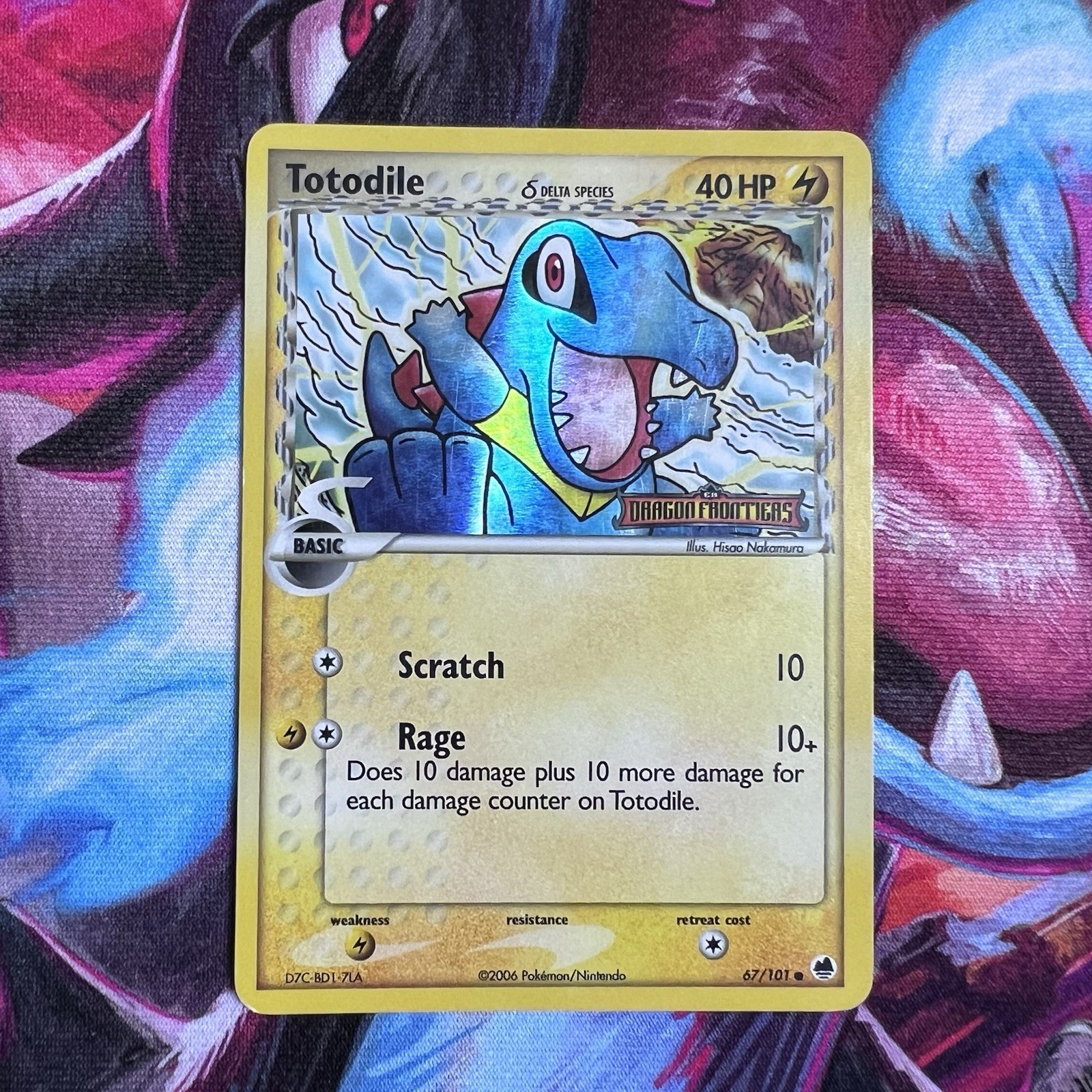 Pokemon TCG - Totodile 67/101 - EX Dragon Frontiers Reverse Holo Stamped