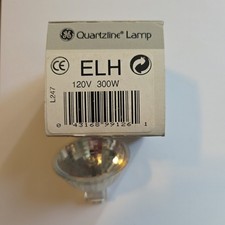 ELH GE Quartzline Lamp 120 VOLTS 300 WATTS