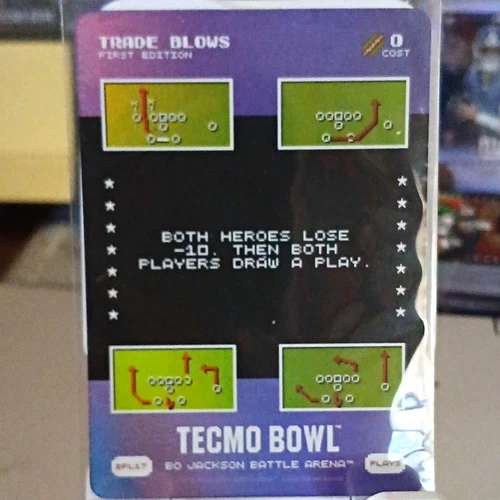 HITN Tecmo Bowl Bo Jackson Battle Arena Trade Blows 1st Edition Trading Card