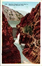 Yellowstone Park CO Shoshone Canyon and Tunnel Cody Rd Postcard unused 14454