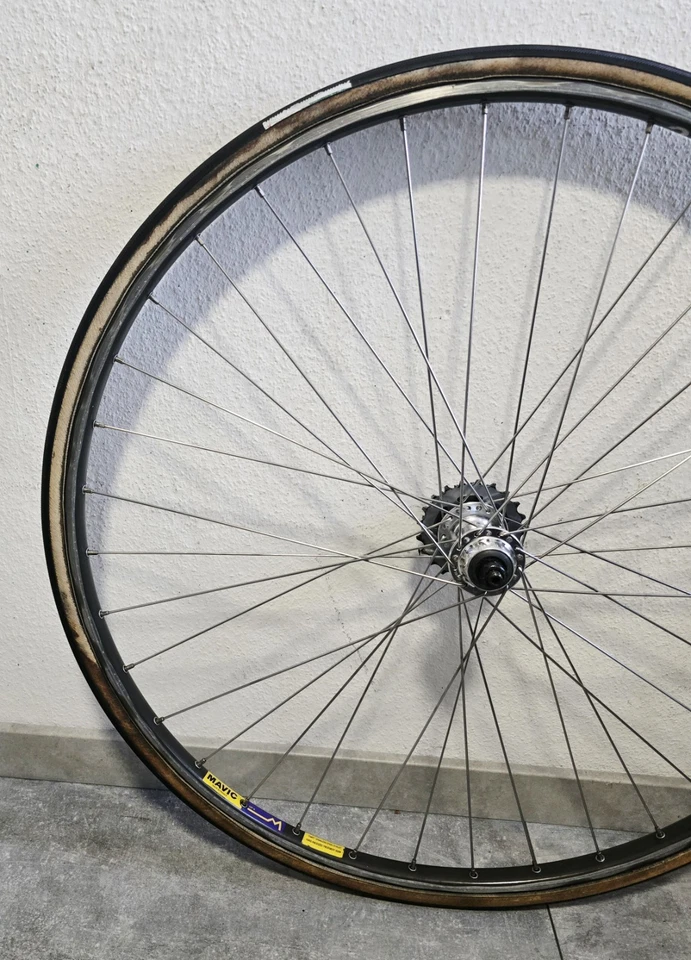 Vintage Mavic Felgen Inkl. Shimano 600 Nabe und Shimano 7-Fach Kassette - Bild 4 von 4