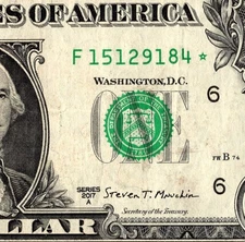 2017 F Star note One Dollar Bill Regular Run 3.2 pack note