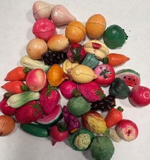 Vintage Dollhouse Play Food Fruit  Vegetables Lot   some JAPAN   1950s  60s