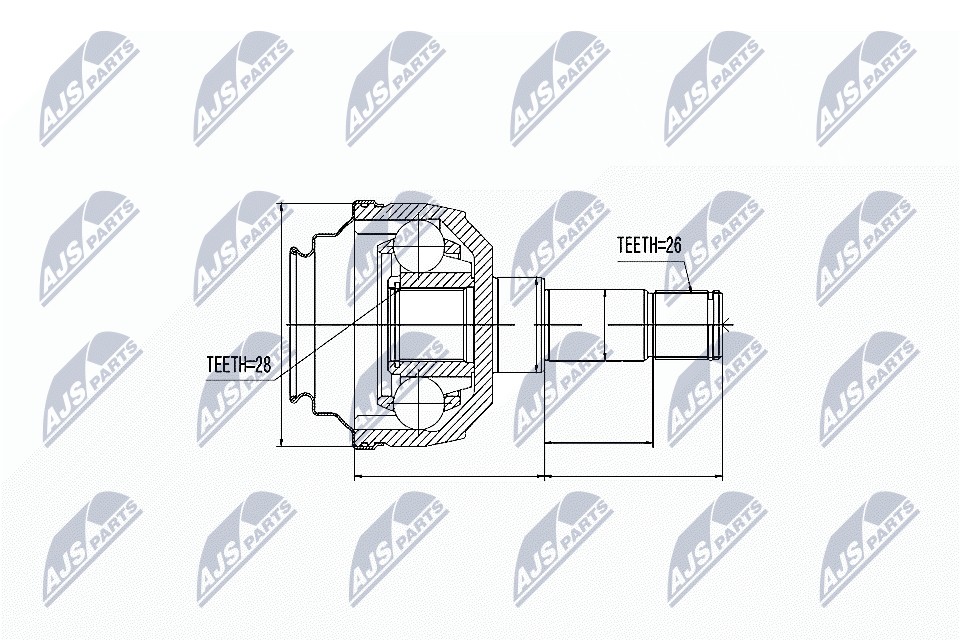 N.T.Y. NPW-VW-010.NTY Joint Kit, drive shaft for FORD,SEAT,VW - Image 9