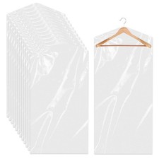 20  Clear Suit Cover Dust-proof Hanging Garment Storage Bag Dress Clothes Coat