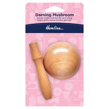 Wooden Mushroom Darner For Darning Socks, Stockings, Sleeves, Crafts - Hemline