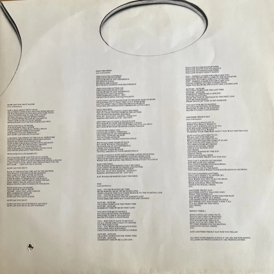 The Who. Face Dances LP Warner . HS3516 1981 with Poster. VG+/VG+ vg Foto 3 de 4