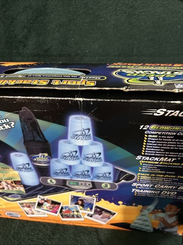 Speed Stacks Glow In The Dark Stack Pack Cups Stack Mat Carry Bag Timer DVD - Picture 9 of 12